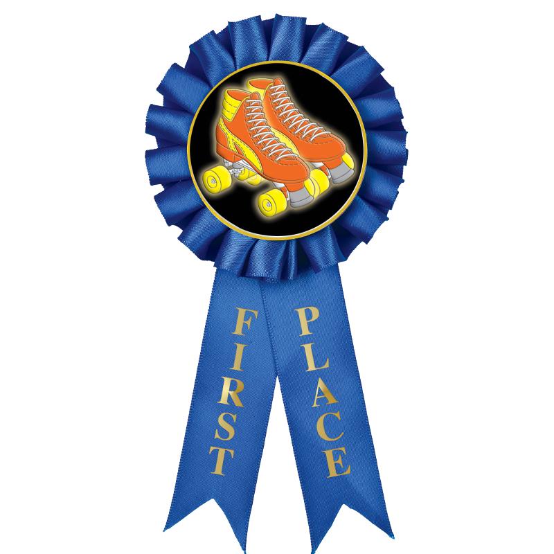 1ST PLACE MYLAR ROSETTES