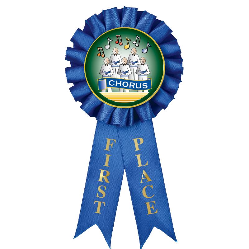 1ST PLACE MYLAR ROSETTES