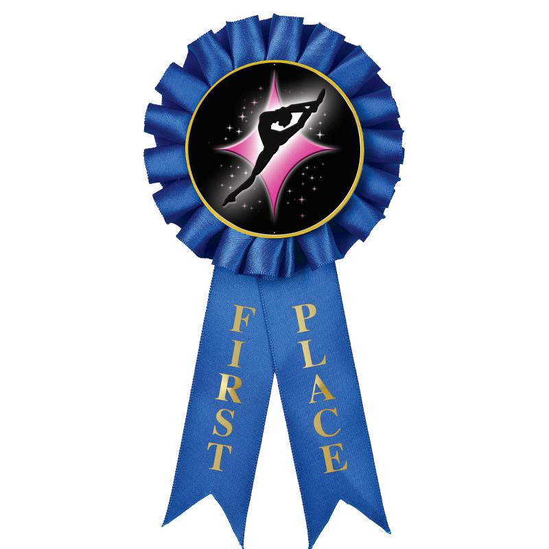 1ST PLACE MYLAR ROSETTES