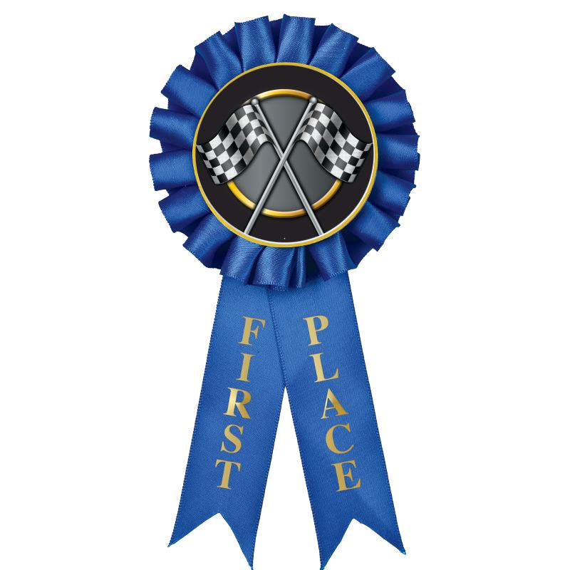 1ST PLACE MYLAR ROSETTES