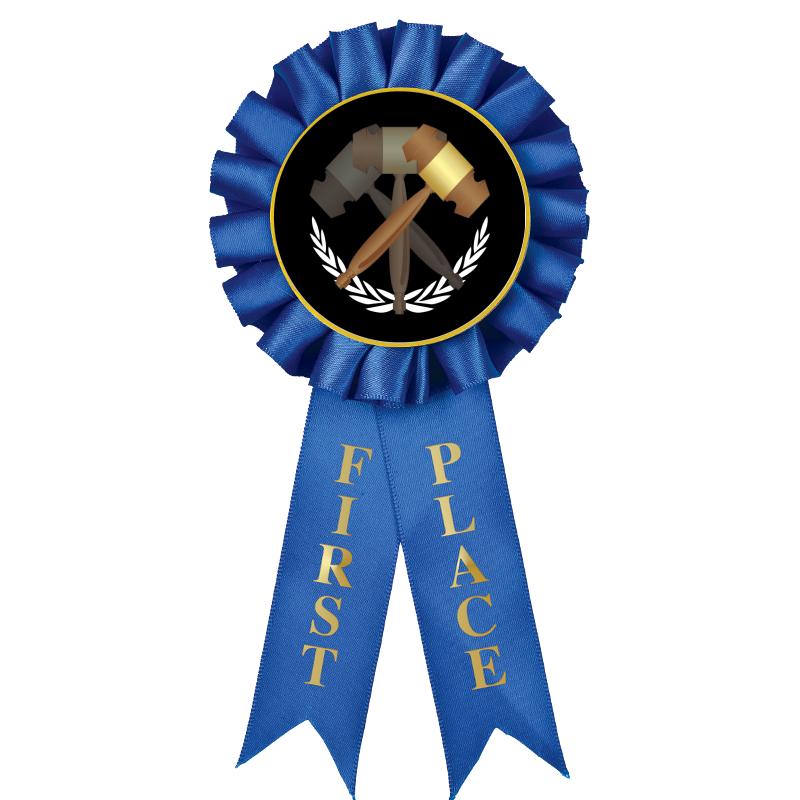 1ST PLACE MYLAR ROSETTES