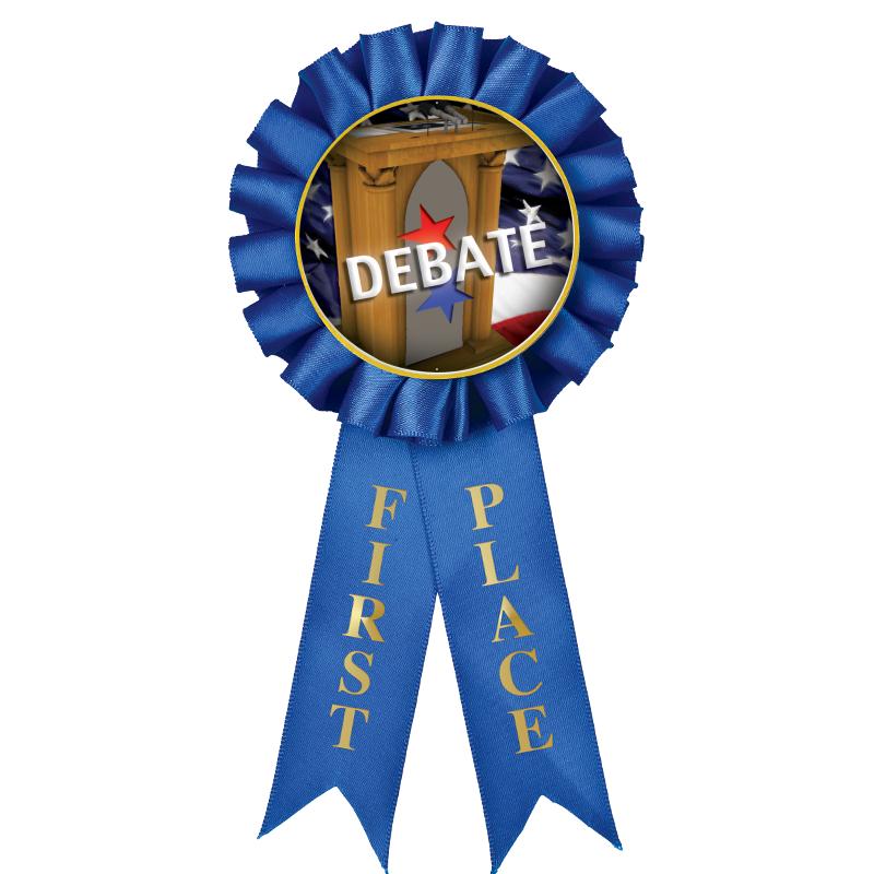 1ST PLACE MYLAR ROSETTES