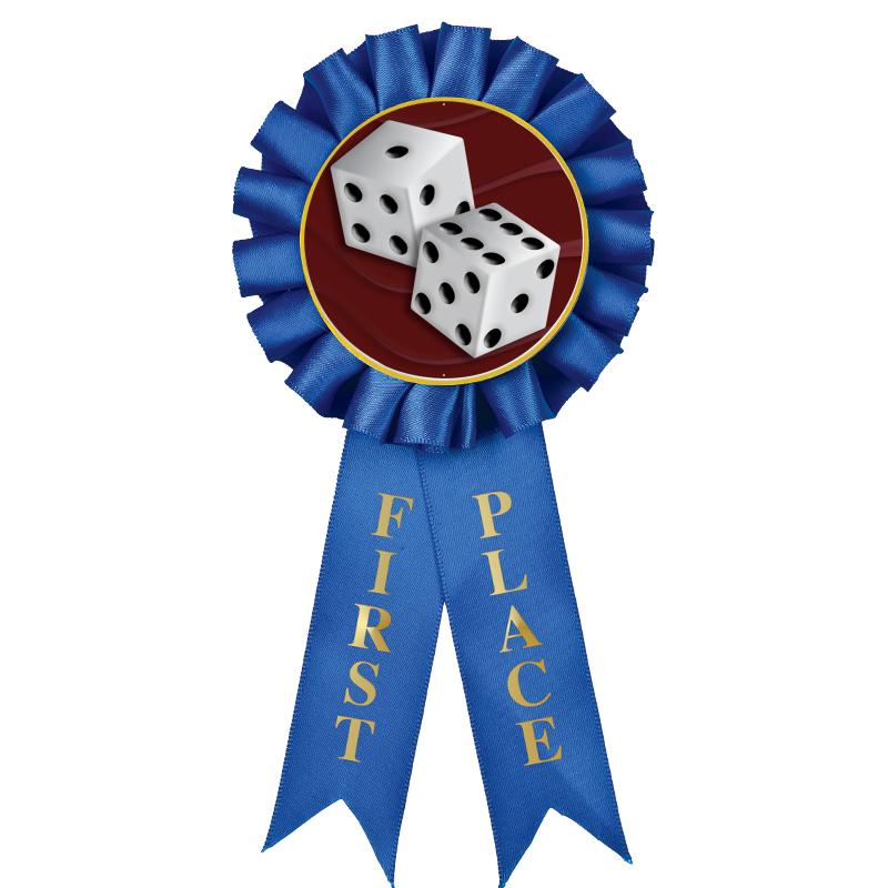 1ST PLACE MYLAR ROSETTES