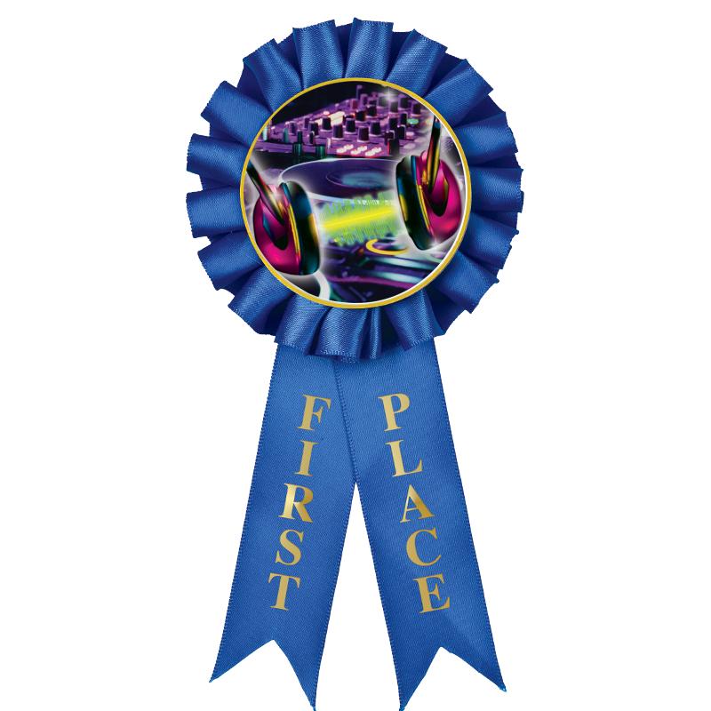 1ST PLACE MYLAR ROSETTES