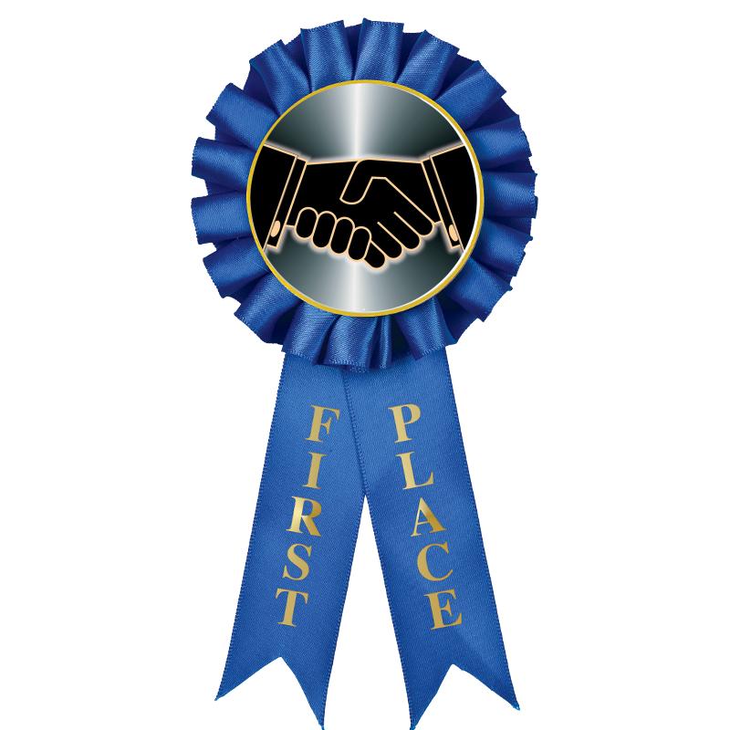 1ST PLACE MYLAR ROSETTES