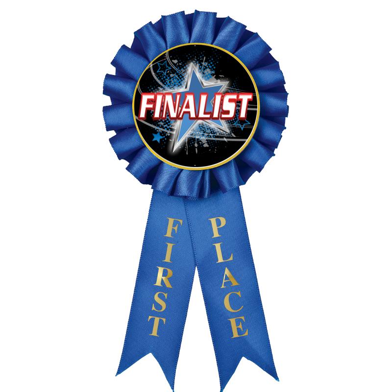 1ST PLACE MYLAR ROSETTES