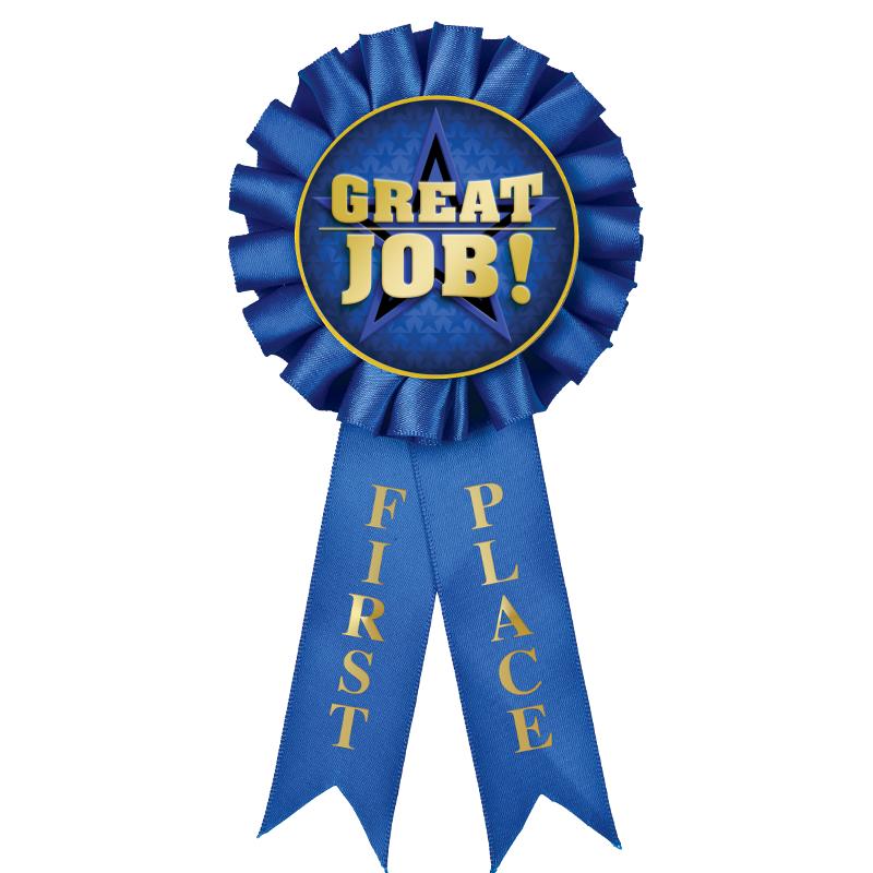 1ST PLACE MYLAR ROSETTES