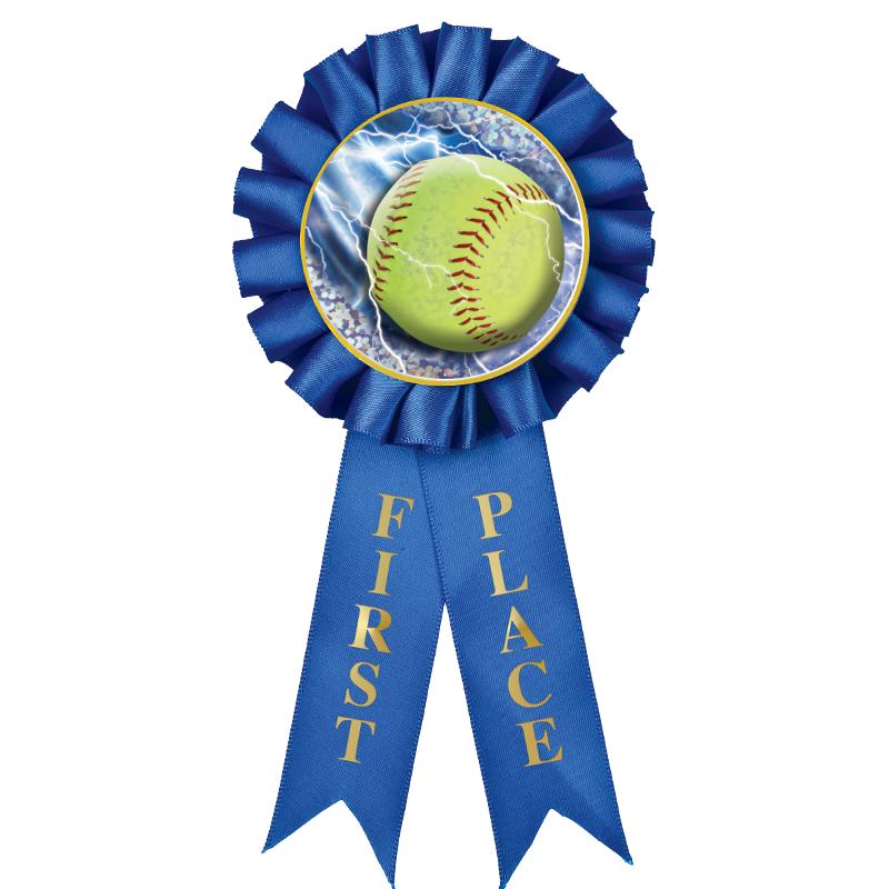 1ST PLACE MYLAR ROSETTES