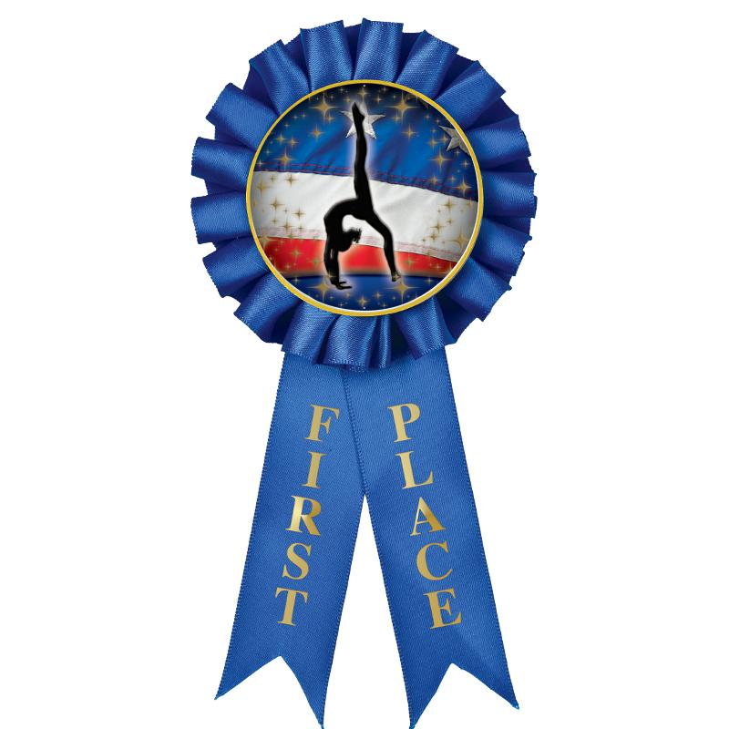 1ST PLACE MYLAR ROSETTES