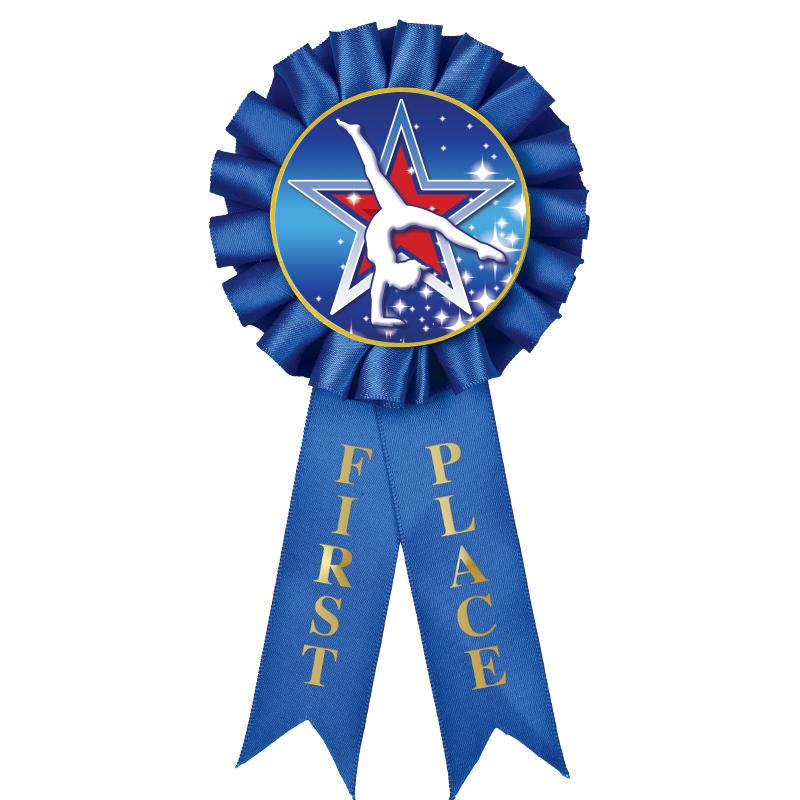 1ST PLACE MYLAR ROSETTES