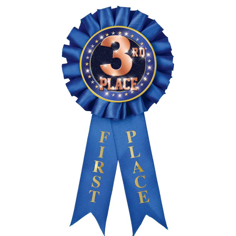 1ST PLACE MYLAR ROSETTES