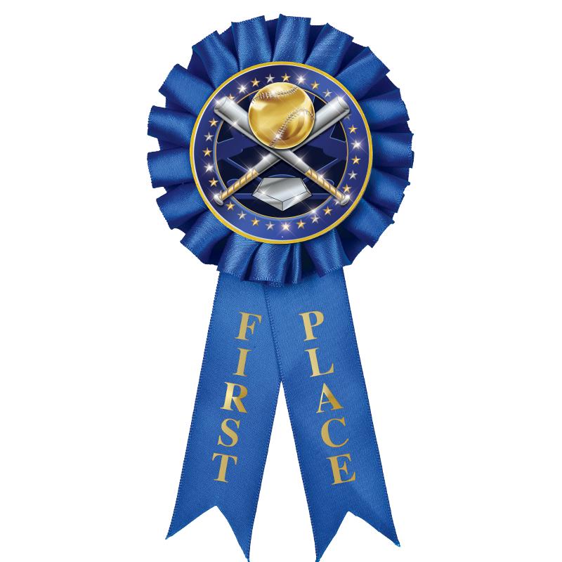 1ST PLACE MYLAR ROSETTES