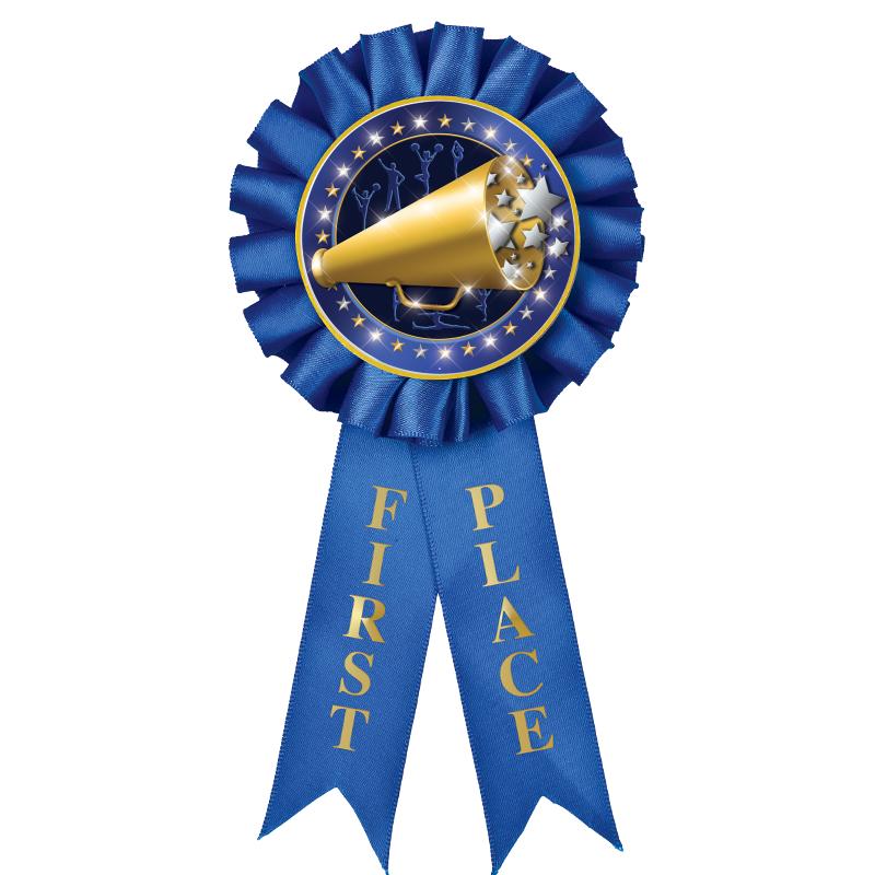 1ST PLACE MYLAR ROSETTES