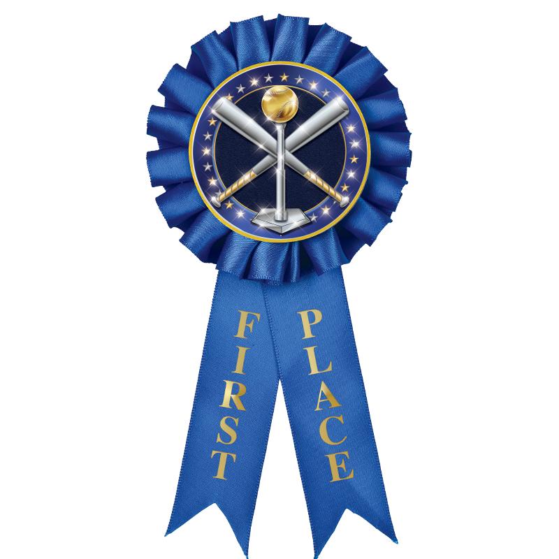 1ST PLACE MYLAR ROSETTES