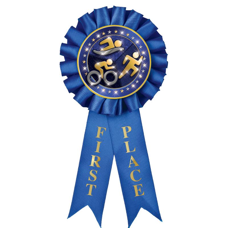 1ST PLACE MYLAR ROSETTES
