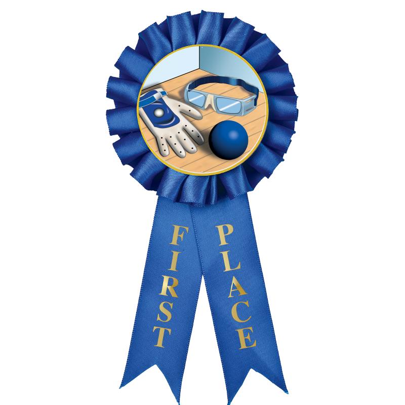 1ST PLACE MYLAR ROSETTES