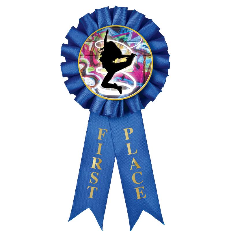 1ST PLACE MYLAR ROSETTES