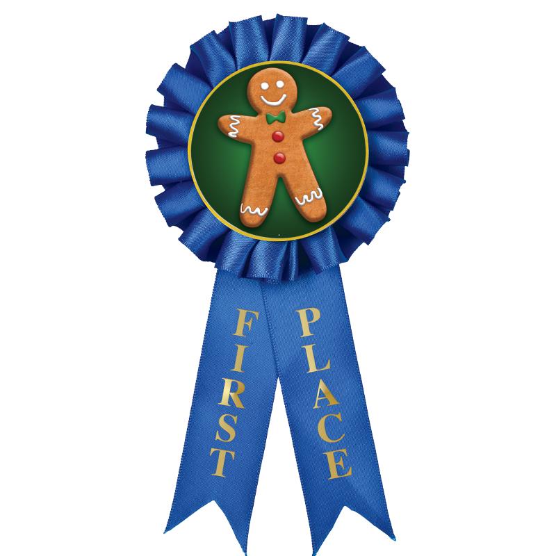 1ST PLACE MYLAR ROSETTES