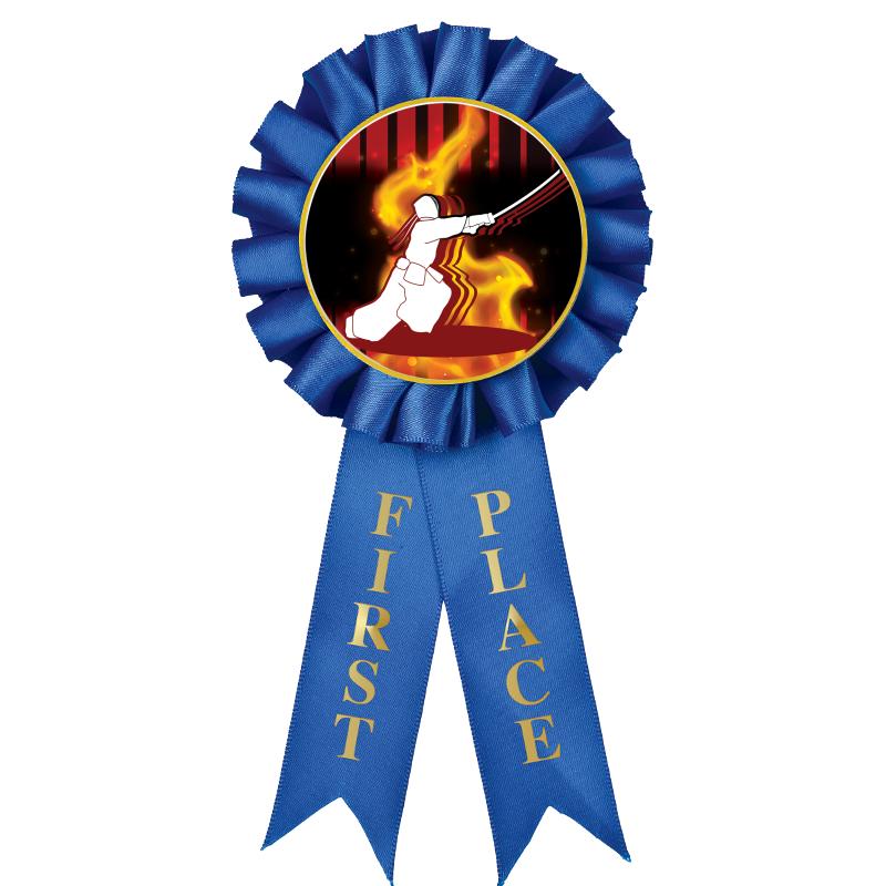 1ST PLACE MYLAR ROSETTES