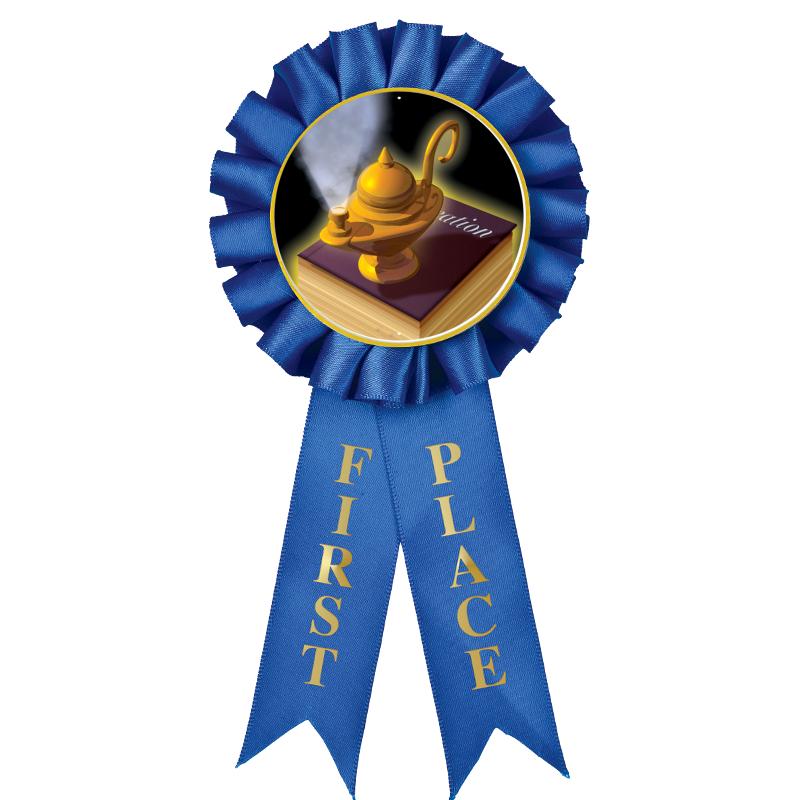 1ST PLACE MYLAR ROSETTES