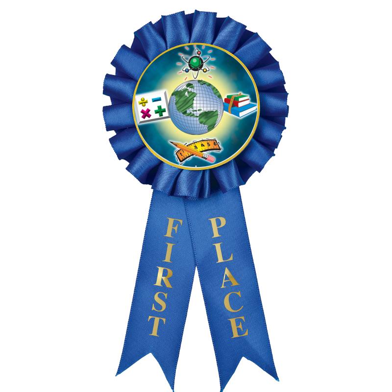 1ST PLACE MYLAR ROSETTES