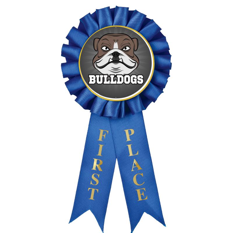 1ST PLACE MYLAR ROSETTES