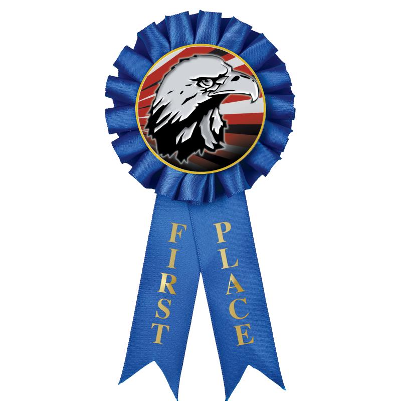 1ST PLACE MYLAR ROSETTES