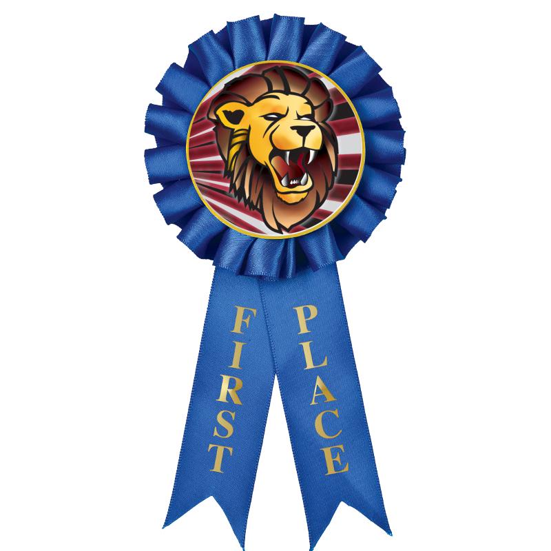 1ST PLACE MYLAR ROSETTES