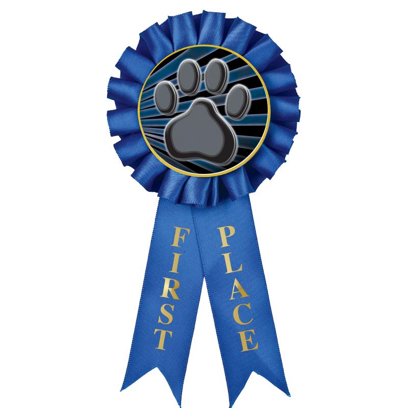 1ST PLACE MYLAR ROSETTES