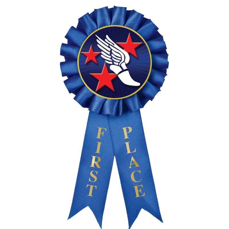 1ST PLACE MYLAR ROSETTES