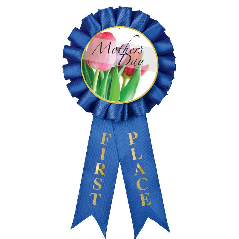 1ST PLACE MYLAR ROSETTES