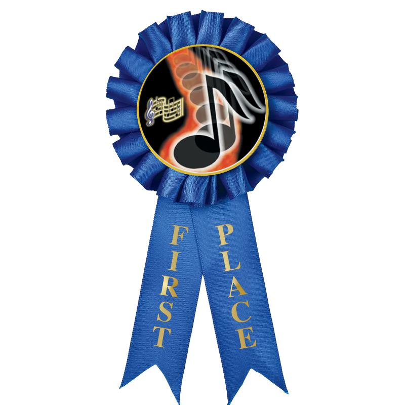 1ST PLACE MYLAR ROSETTES