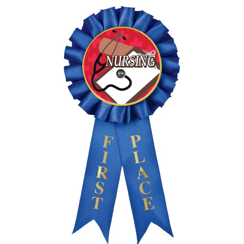 1ST PLACE MYLAR ROSETTES