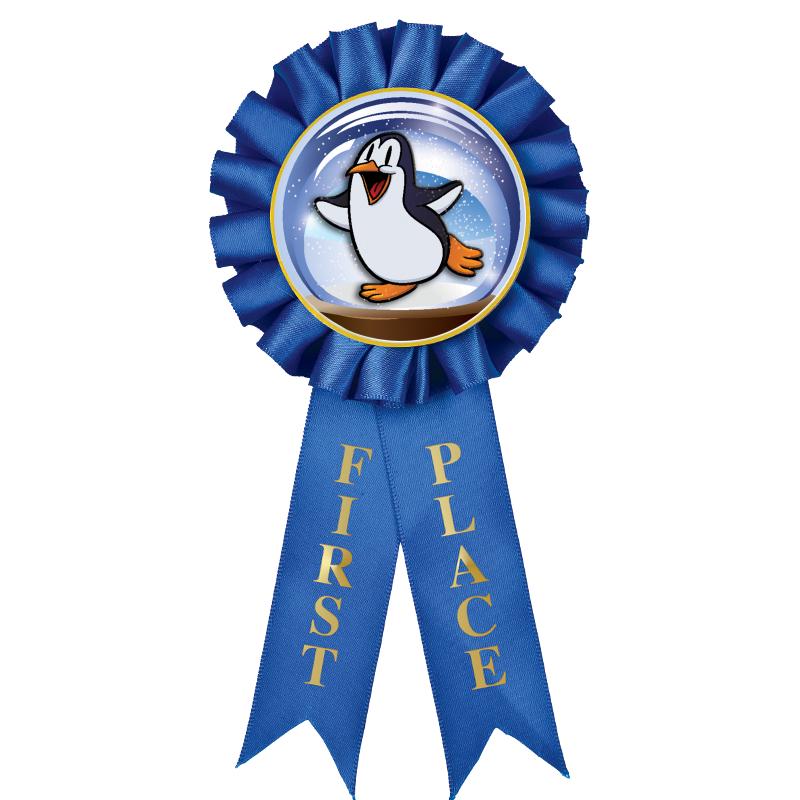 1ST PLACE MYLAR ROSETTES