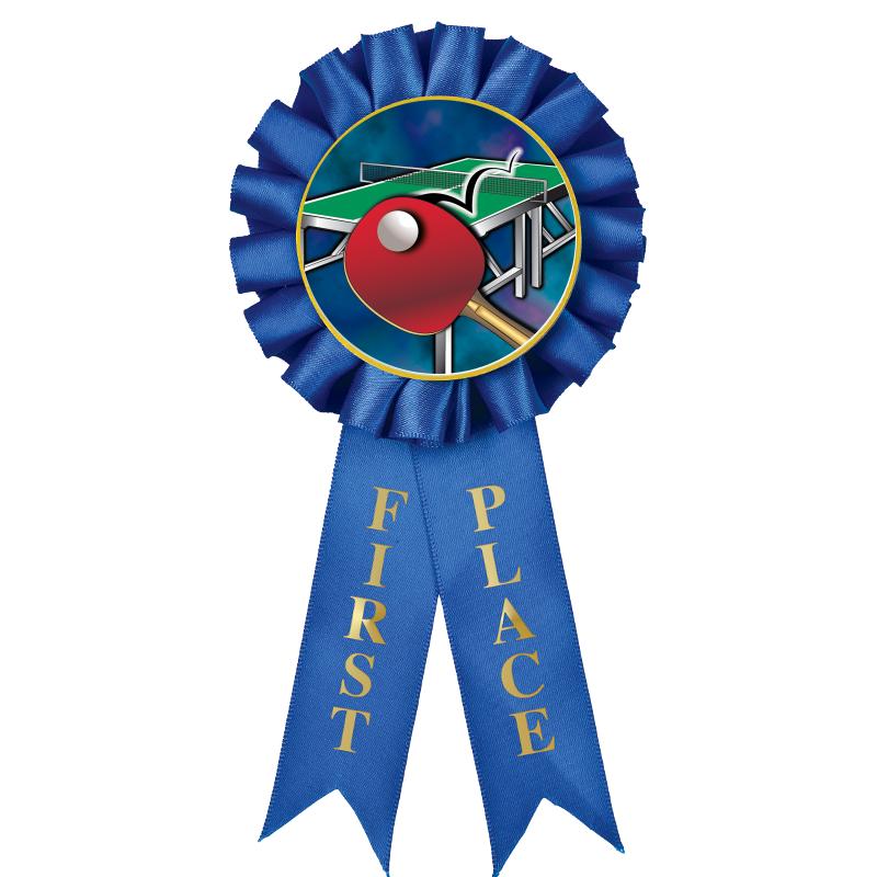 1ST PLACE MYLAR ROSETTES