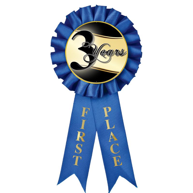 1ST PLACE MYLAR ROSETTES