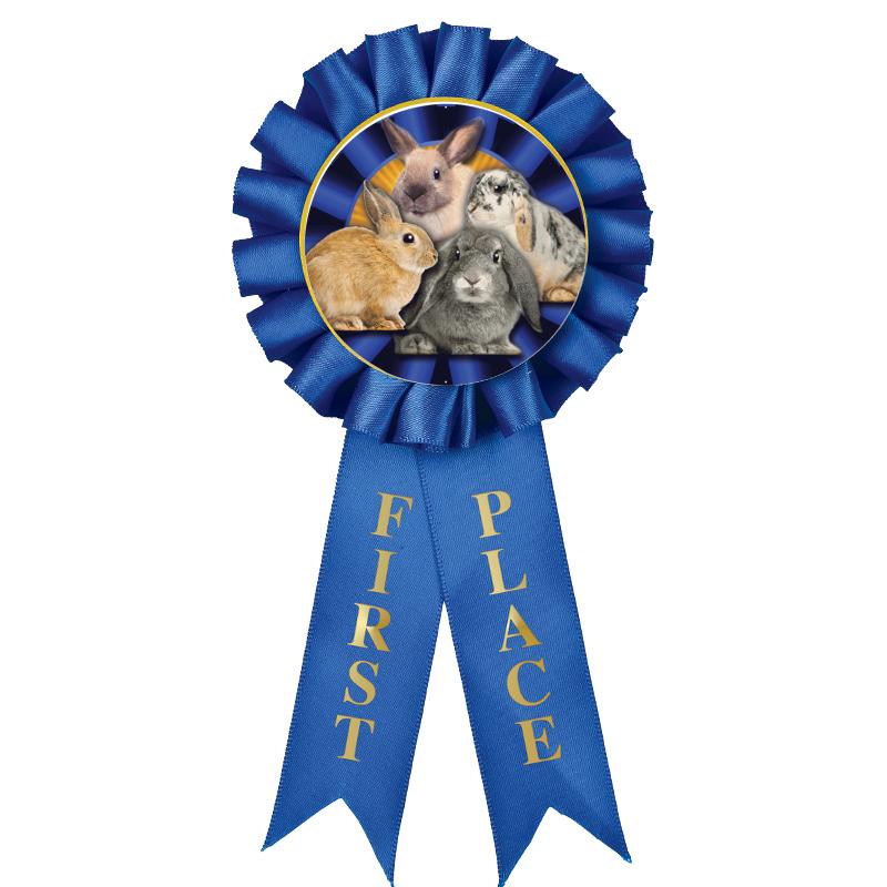 1ST PLACE MYLAR ROSETTES