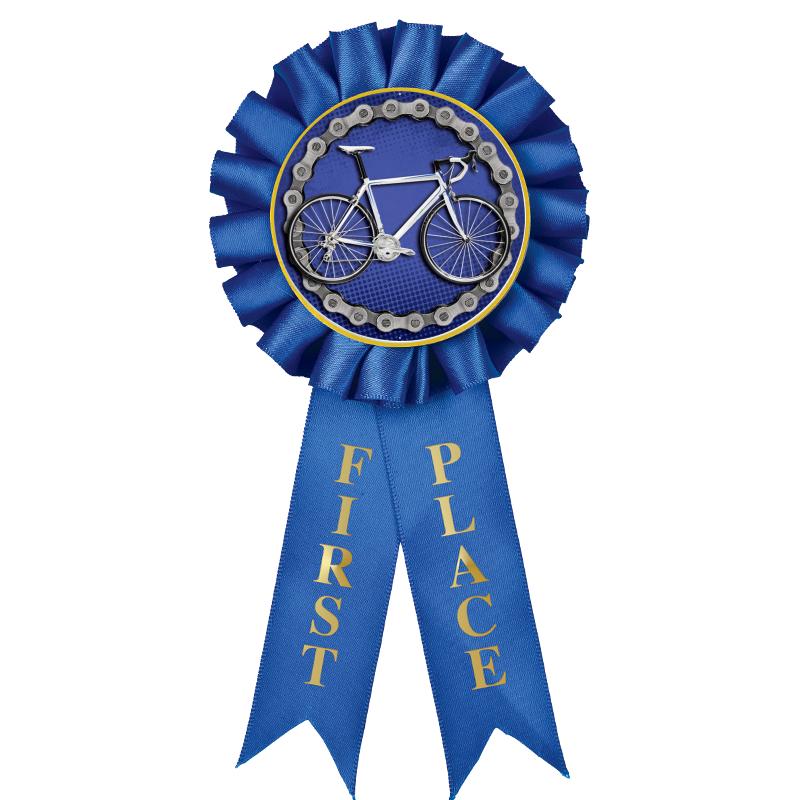 1ST PLACE MYLAR ROSETTES