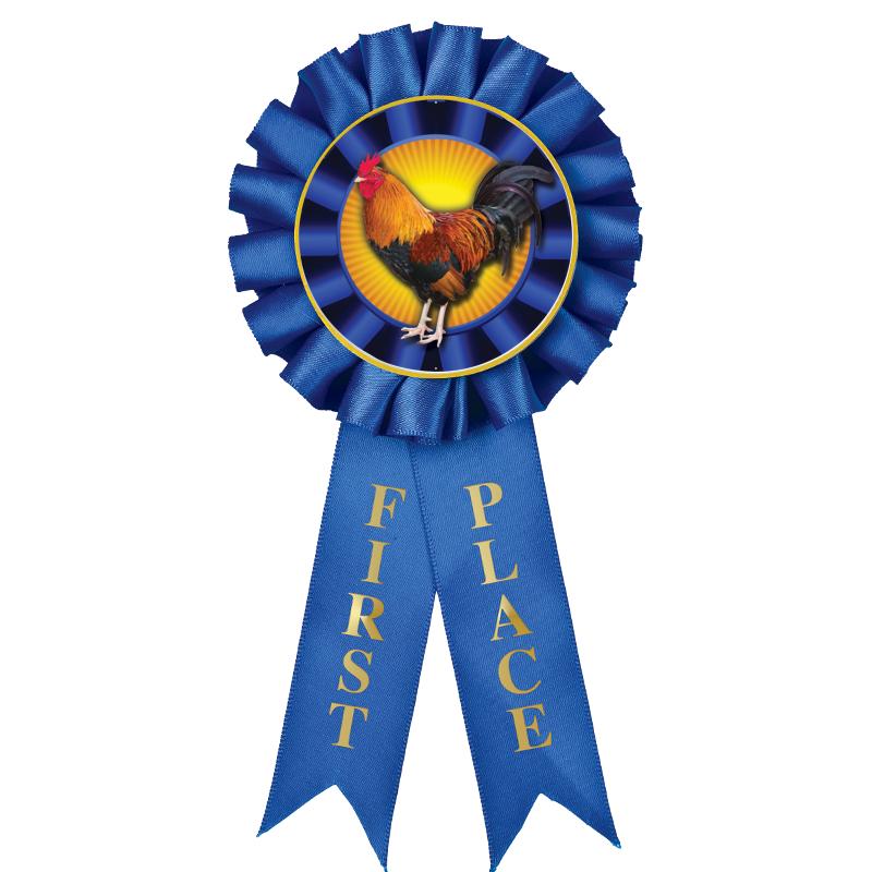 1ST PLACE MYLAR ROSETTES