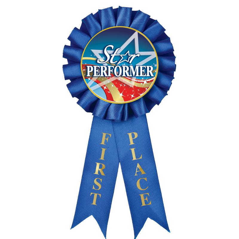 1ST PLACE MYLAR ROSETTES