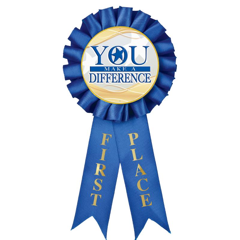 1ST PLACE MYLAR ROSETTES