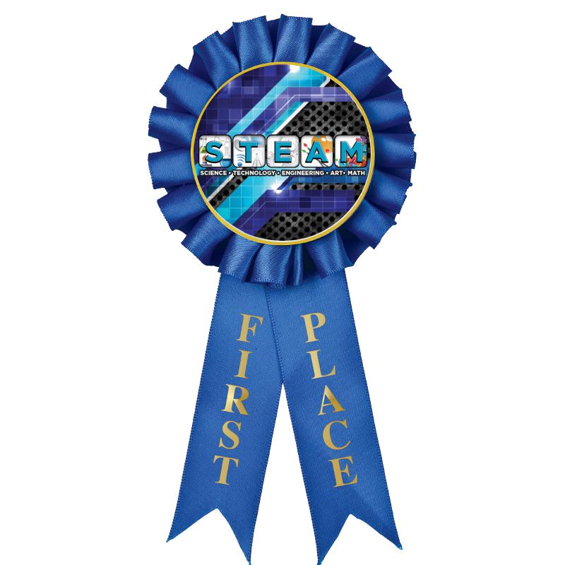 1ST PLACE MYLAR ROSETTES