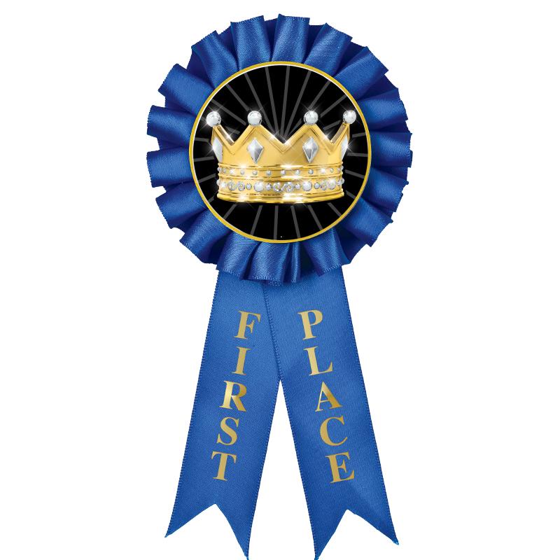 1ST PLACE MYLAR ROSETTES