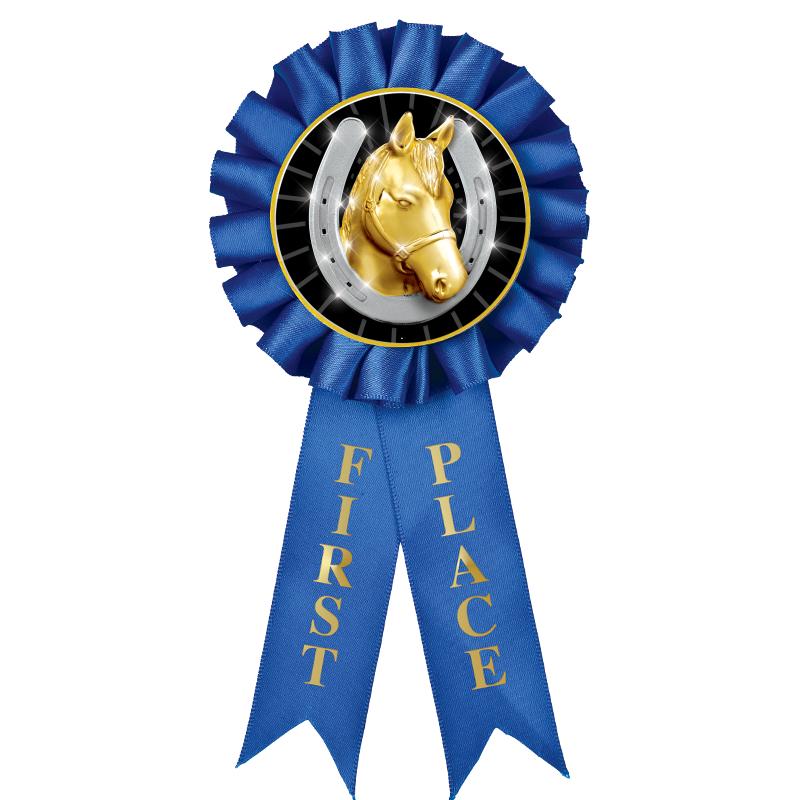 1ST PLACE MYLAR ROSETTES