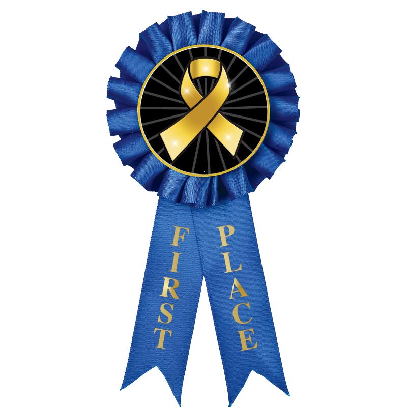 1ST PLACE MYLAR ROSETTES