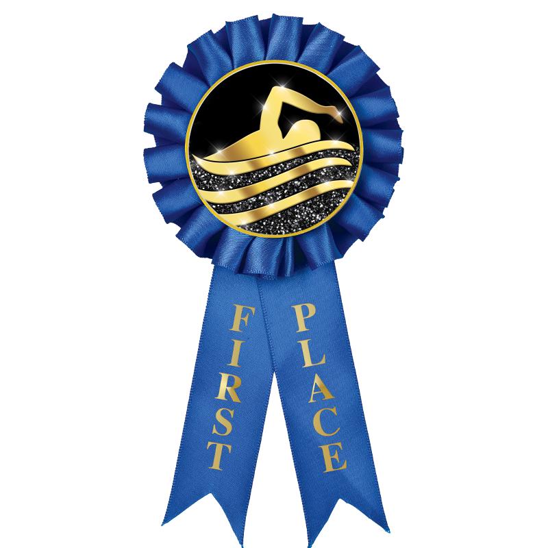 1ST PLACE MYLAR ROSETTES