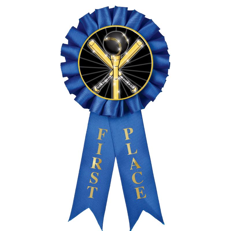 1ST PLACE MYLAR ROSETTES