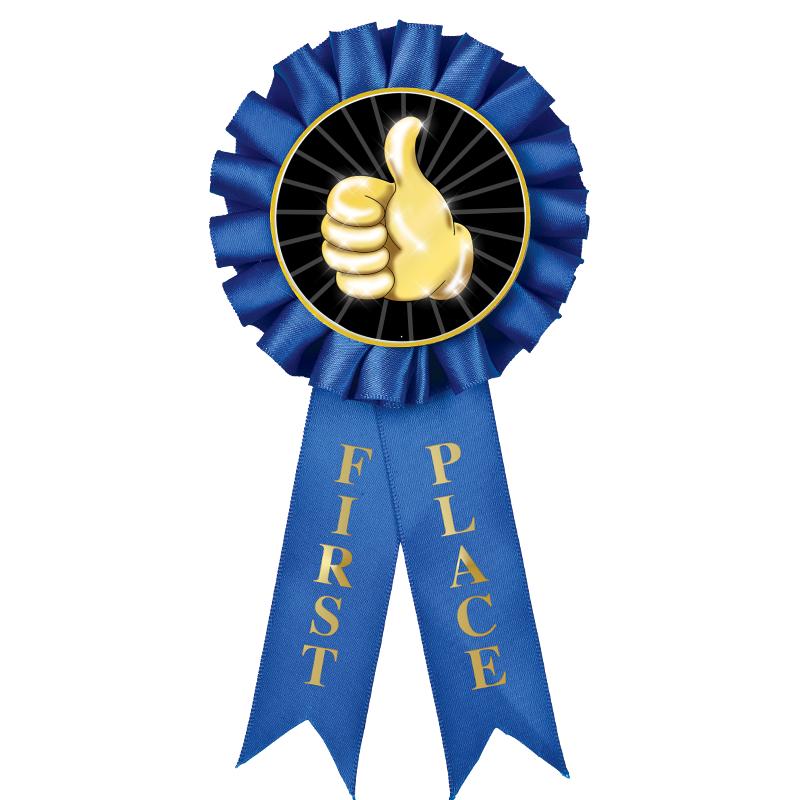 1ST PLACE MYLAR ROSETTES