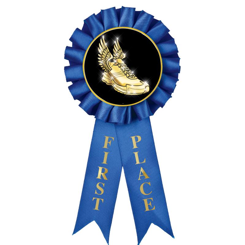 1ST PLACE MYLAR ROSETTES