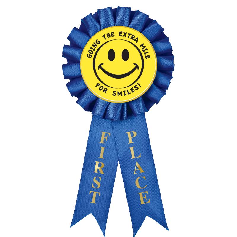 1ST PLACE MYLAR ROSETTES